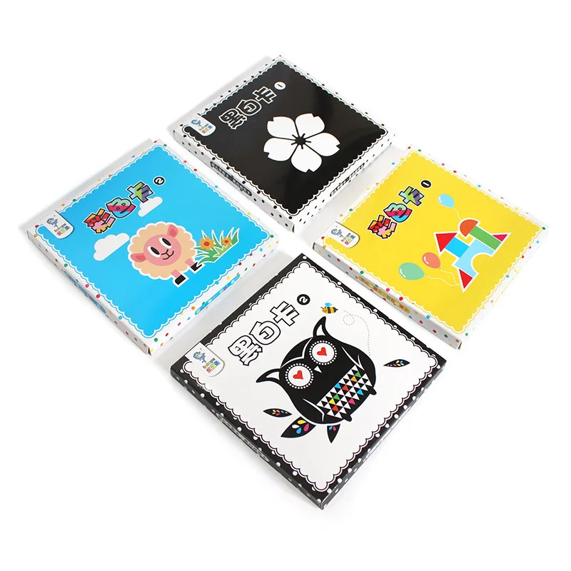 

Leleyu Black And White Card Infant Early Learning Card Newborn Baby Visual Stimulate Card Educational Toy 0-3 Month 1-Year-Old