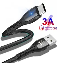 3A USB кабель type C Micro USB кабель для быстрой зарядки многофункциональный USB C нейлоновая оплетка для samsung 9 Android кабели для мобильных телефонов