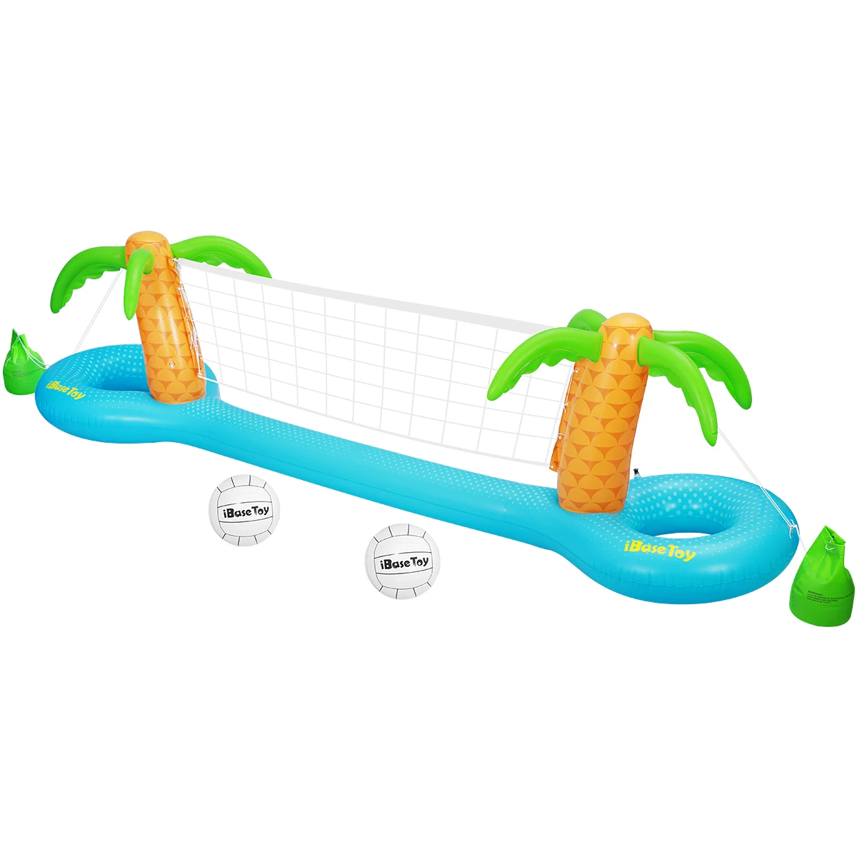 

IBASETOY 1PC PVC Inflatable Volleyball Game Set Floating Swimming Pool Toy for Family Kids
