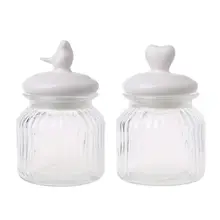Скандинавские керамические стеклянные банки для конфет Герметичные банки кухня пищевая бутылка для хранения специй 72XF