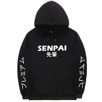 

MODA VELOCE Fashion Japanese Streetwear Hoodie Hip Hop Black Hoodies Men Women SENPAL Streetwear Cool