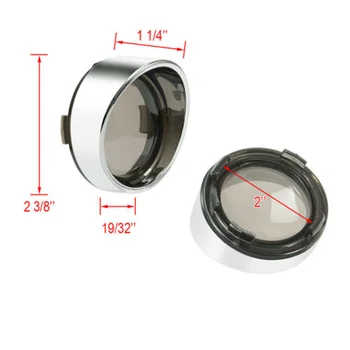 

2pcs Turn Signal Light Lens Cover Bezel Front/Rear For Harley Road King With decorative ring Exterior Replacement