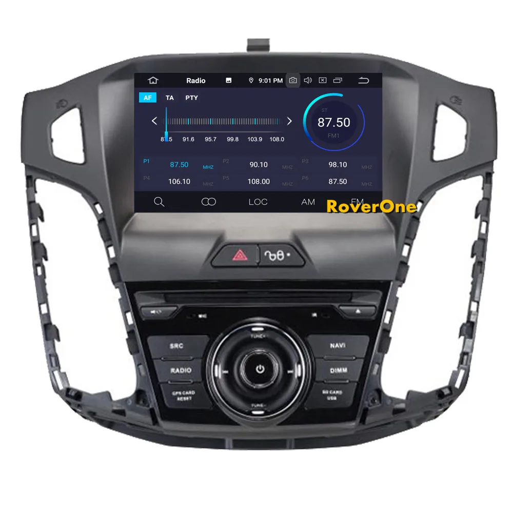 Excellent RoverOne Car Radio DVD GPS For Ford For Focus 3 2012 2013 2014 Android 9.0 Octa Core Touchscreen Multimedia Player Head Unit 8