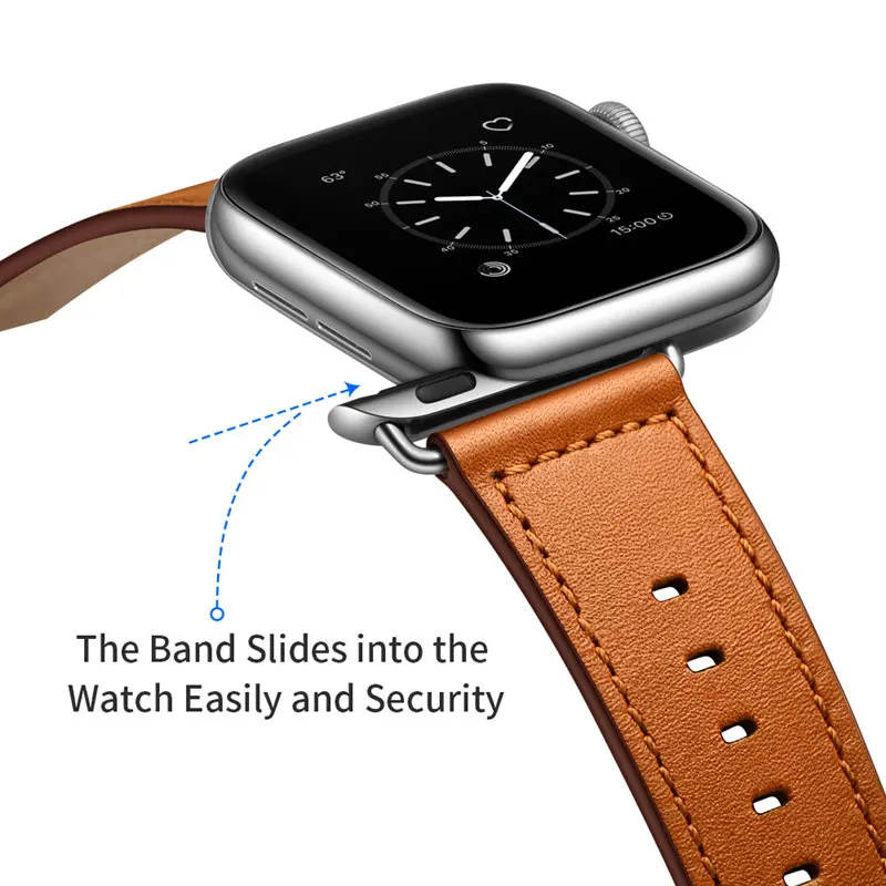 Ремешок для Apple Watch 40 мм 44 мм 42 мм 38 мм сменный ремешок из натуральной кожи для Apple Watch iWatch Series 5 4 3 2 1