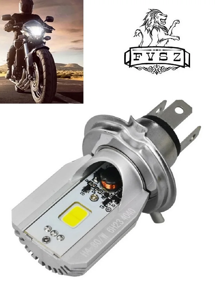 Фара мотоцикла авто H4 12 v 12 W 80/W 6000 K COB лампа для мотоцикла светодиодные фары