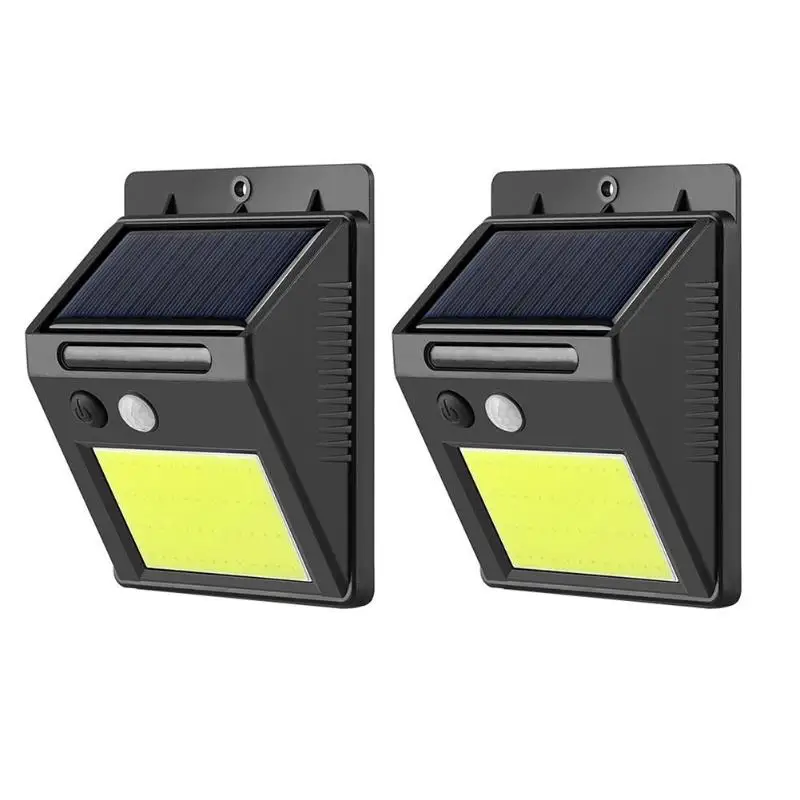 48/60LED Солнечная лампа Открытый Сад Путь Двор водонепроницаемый IP65 безопасности сад PIR датчик движения ночное освещение - Испускаемый цвет: 2PCS 48LED
