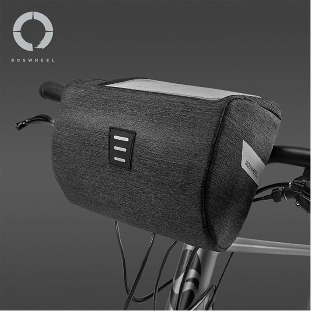 MTB велосипед сумки ROSWHEEL 3L Горная дорога велосипед Передняя сумка водостойкий, велосипедный руль сумка водонепроницаемый