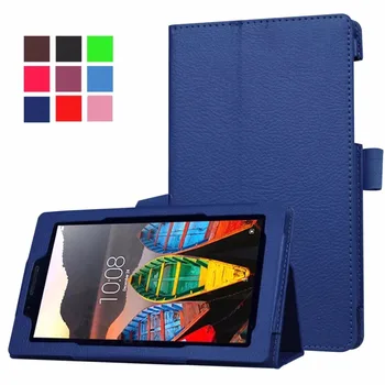 

2016 Newest Litchi Grain Stand PU Leather Case For Lenovo tab 3 7.0 710 710i essential tab3 710F Tablet Case Flip Cover