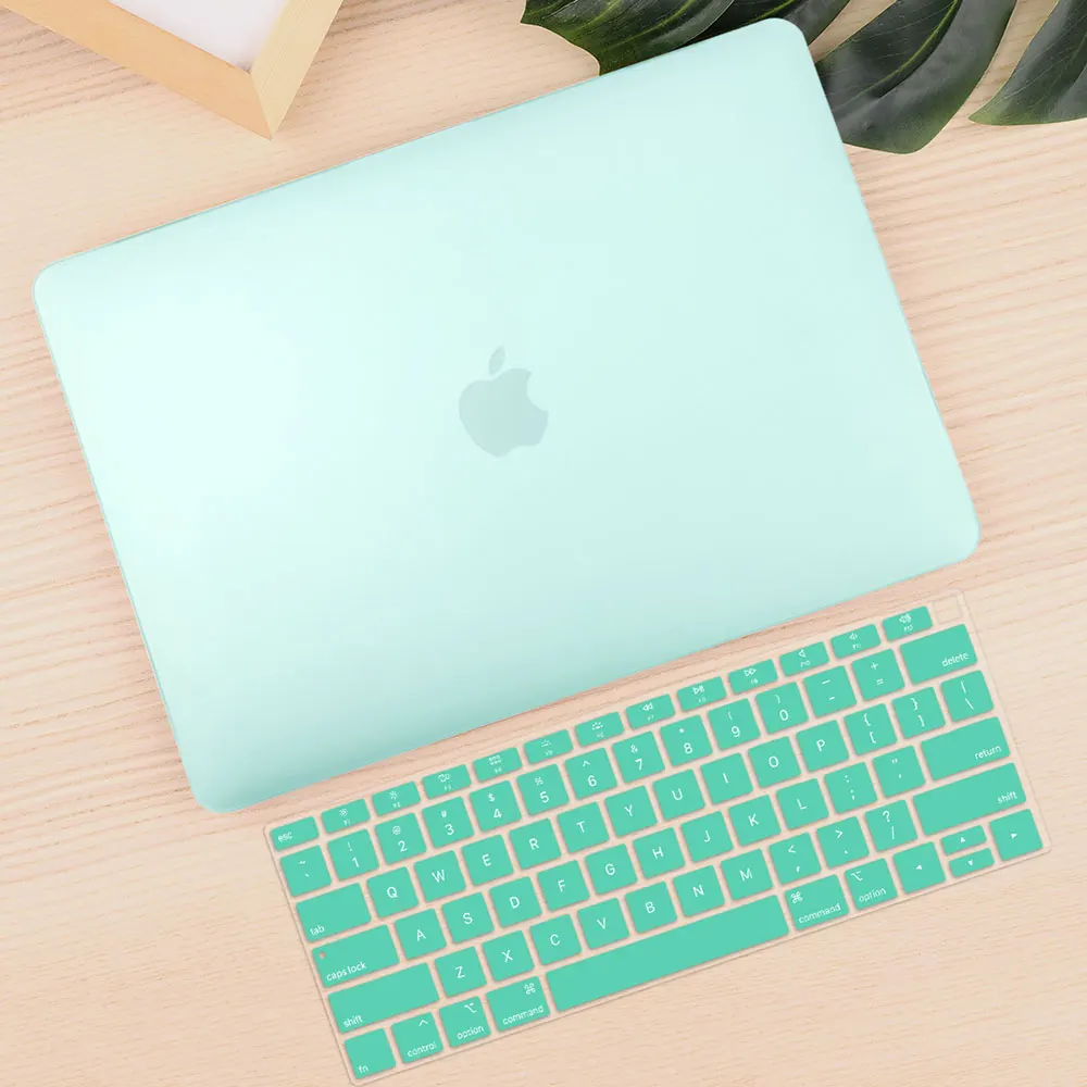 Для Macbook Air retina 11 12 13," кристально чистый чехол для Macbook Air Pro 13 15 16 Touch Bar/Touch ID A1932 A2159 A2141 - Цвет: Matte green