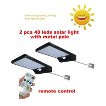 2/4pcs LED Solar Light Outdoor 48 LED High Brightness Emergency Lighting Garden Street Ip65 Lamp Luminaria Lights security garde 2/4pcs LED Solar Light Outdoor 48 LED High Brightness Emergency Lighting Garden Street Ip65 Lamp Luminaria Lights security garde