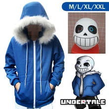 Sans Undertale Косплей Толстовка латексная маска свежая куртка со скелетом Sans Plus бархатный свитер на молнии с капюшоном приложение унисекс