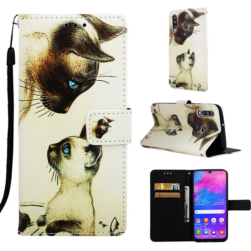 Wekays чехол для samsung A10e A20e A40s Мультфильм кожаный флип Fundas чехол для samsung Galaxy A10E A20E A40S чехол для телефона