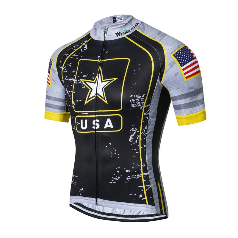 thumbnail image 1 of Maillot de ciclismo del equipo alemán para hombre, ropa de ciclismo de verano, transpirable, de secado rápido, para bicicleta de montaña, 1 of 5