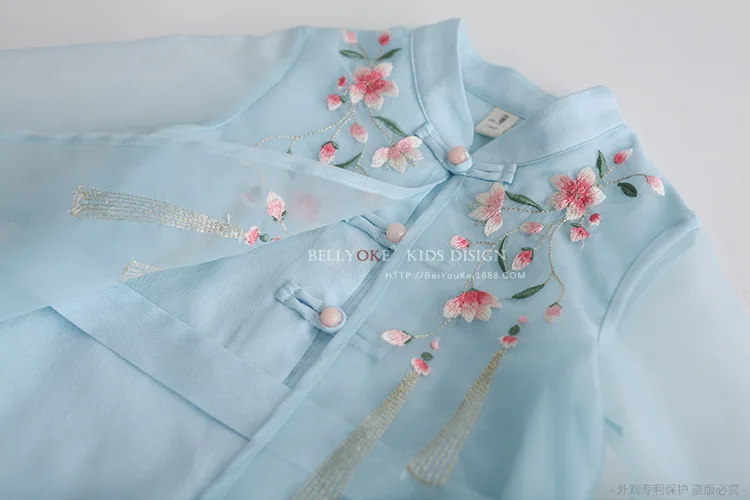Bei you ke Origional Chinese-style Chinese Clothing Girls' Shirt Spring And Autumn New Products Children Organza Dress 21593