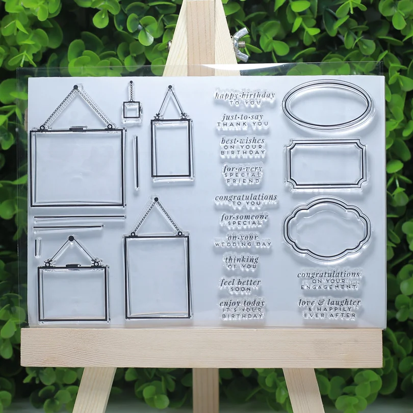 

Festival wishes prompt box match tansparent clear stamps for Scrapbooking/Card Making/Stamp set stationery fun decoration supply