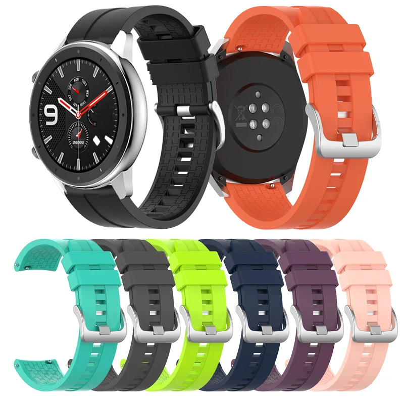 Спортивный силиконовый браслет для Xiaomi Huami Amazfit GTR 47 мм 42 мм ремешок для Huami Amazfit GTR 42 мм 47 мм SmartWatch Браслет