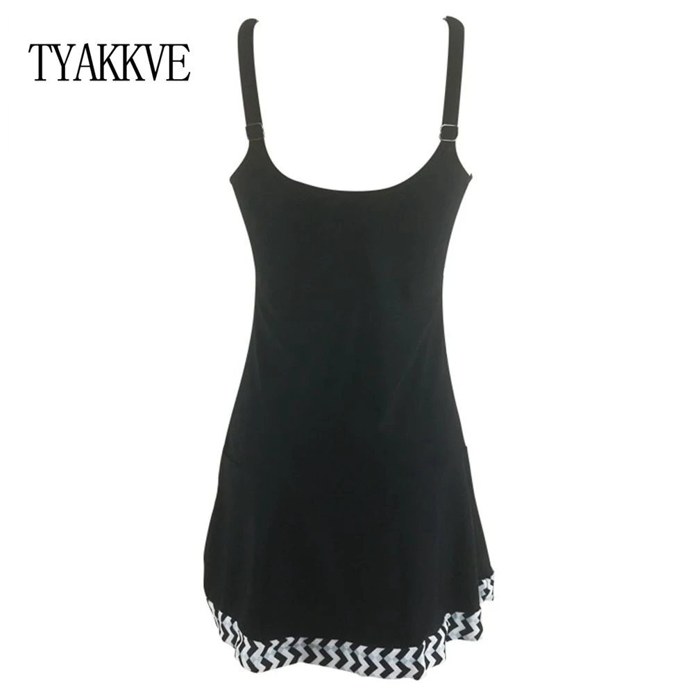 TYAKKVE Push Up Tankini 2020 Two Piece Swimsuit Skirt Plus Size Swimwear Women Tummy Control Bathing Suit Swim Dress Female XXL