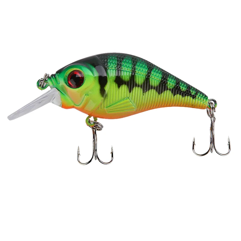 

10g 7.5cm fishing lure Living hard lure Chubby Crank Bait Tackle with triple hooks