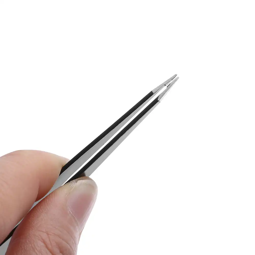 3 Pc Set Stainless Steel Flat Tip Eyebrow Tweezer Set Facial Hair