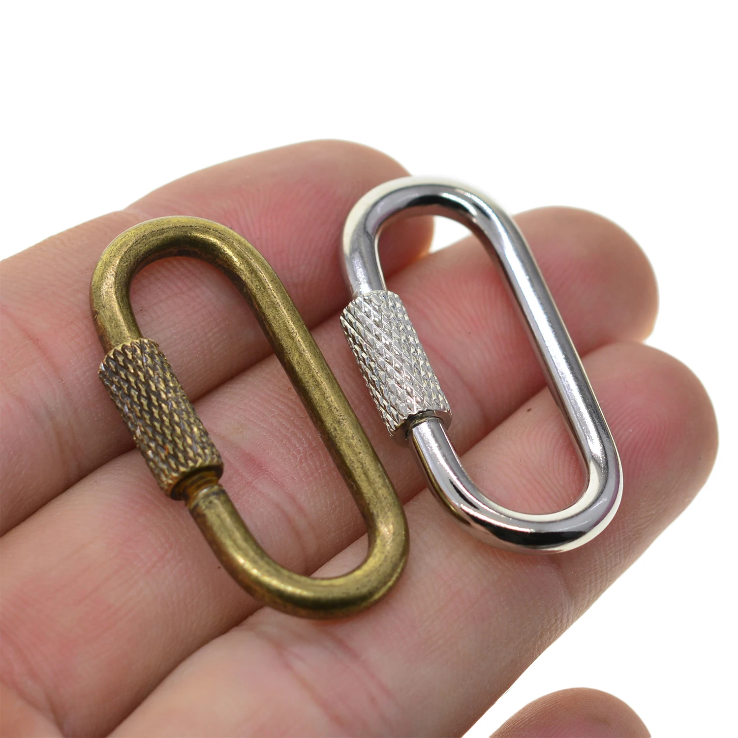 12 Moschettoni In Acciaio Inox - Con Chiusura A Vite, Resistenza 40kg, Per Outdoor E Casa