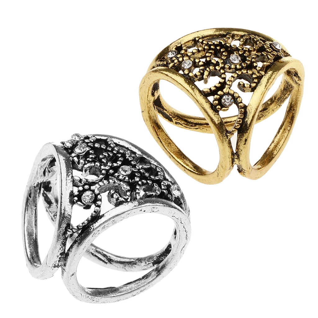 Women's Fashion 3-Rings Crystal Scarf Ring Buckle Clip Silk Scarves Decor Jewelry Beauty and Elegant Design- silver color/Gold