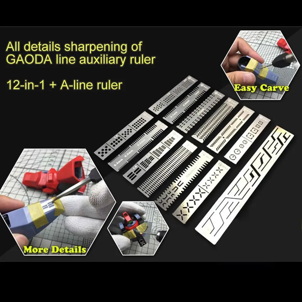 4 In 1 Drill Scribe Line Tools Suitable For 1/144 And 1/100 Models Model Detail Renovation Engraving Hole Engraved Tool