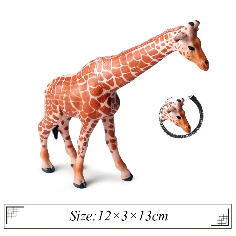 Детские игрушки для моделирования, диких животных, Льва, оленя, волка, жирафа, орангутанга, белого медведя, пластиковая модель, развивающие игрушки