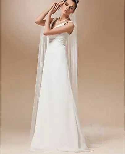 New White Ivory 1T 3M Wedding Bridal Long Veil Cathedral With Comb