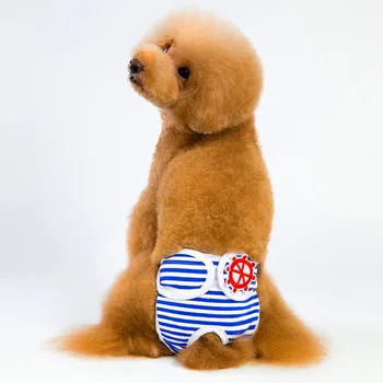 

Pet Physiological Pants for Female Small Dog Puppy Washable Durable Doggie Diapers Underwear blue red black 803