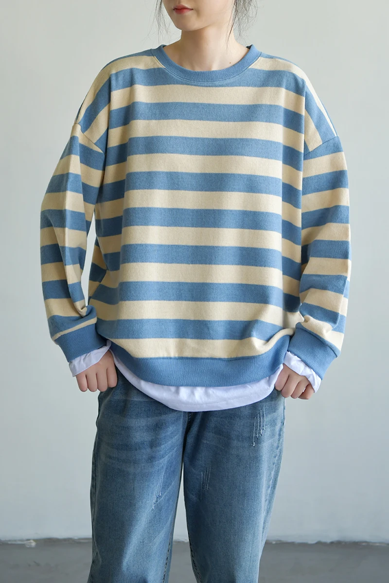 TRCP Весна Осень Женские повседневные Ультра свободные плюс размер хлопковые толстовки