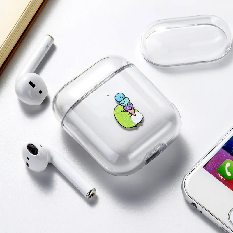 Чехол для наушников для Airpods, чехол, милый роскошный мультяшный Жесткий Чехол, Прозрачный чехол для AirPod 1 2, защитный чехол - Цвет: 089