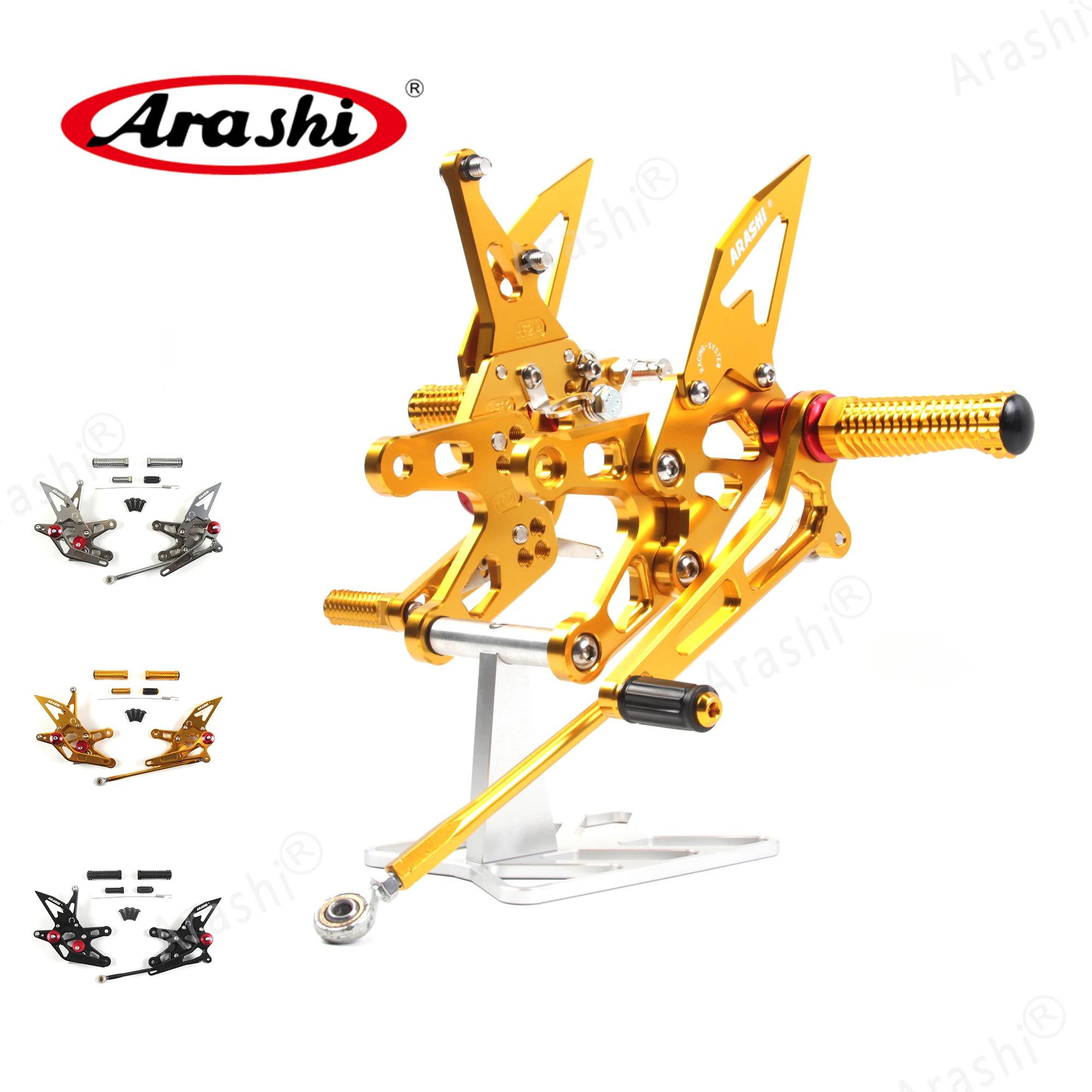 Arashi ZX10R NINJA 2006 2007 CNC Регулируемая Задняя подставка для ног KAWASAKI ZX0 10R подставки