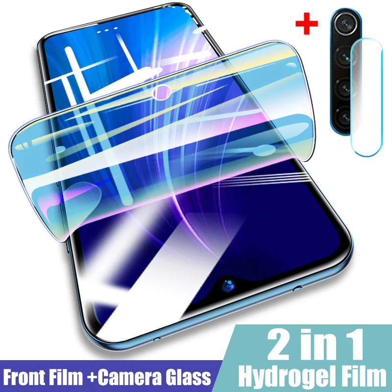 

2 in 1 Camera Lens Screen Protector For Xiaomi Redmi Note 8 7 6 5 Pro 8T Hydrogel Film For Redmi 6A 7 7A 8 8A K20 Pro Soft Film