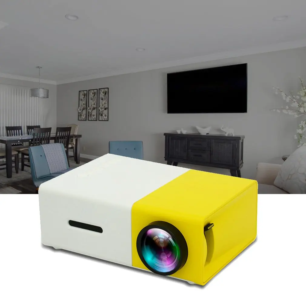 

YG300 LED Projector 3D HD Portable Mini Pocket LCD Proyector for Home Cinema Theater 3.5mm Audio/HDMI/USB/SD Inputs Beamer New