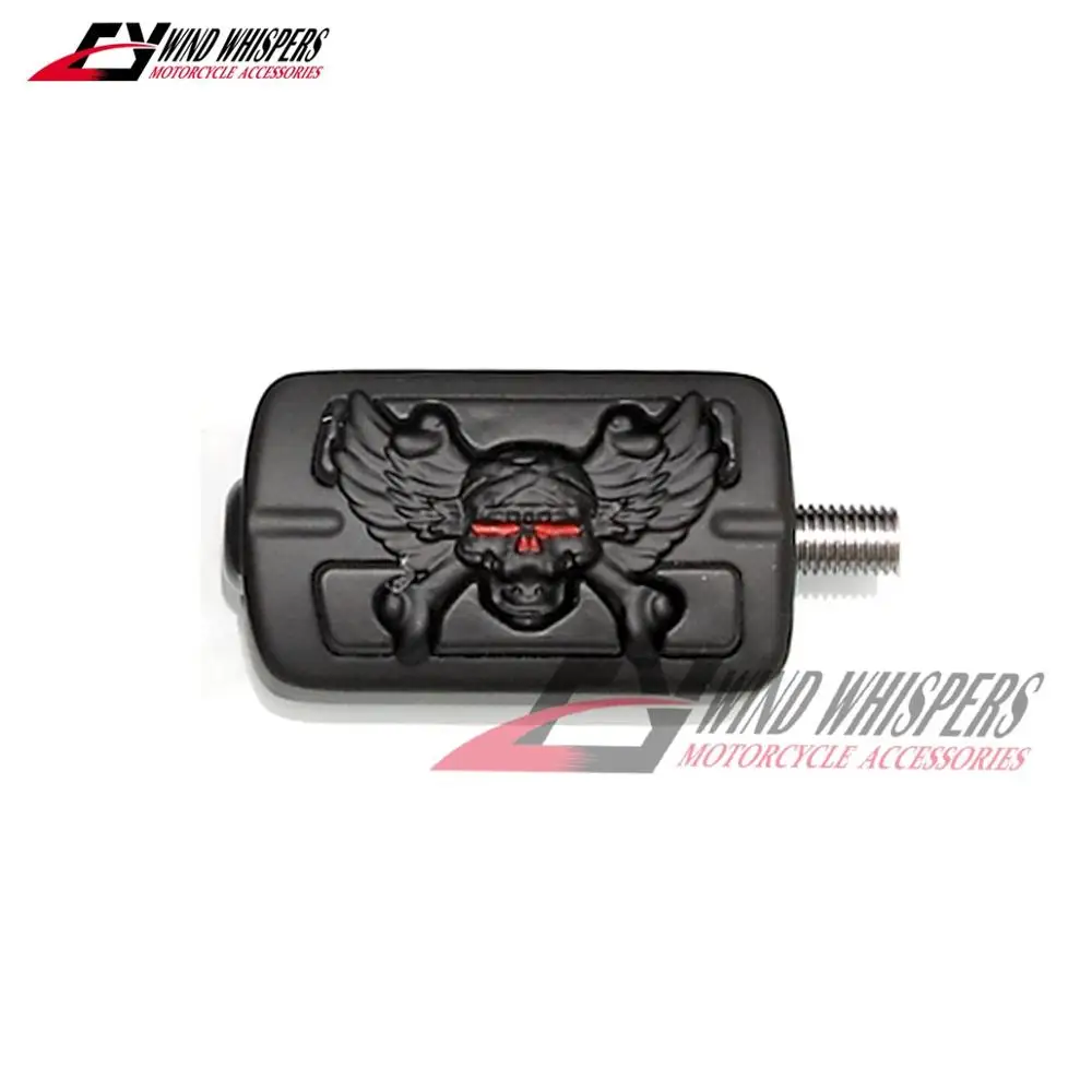 Shifter Peg black Череп крыло педаль тормоза накладка подставка для ног подножки переключатель колышек для Harley Sportster 883 1200 Softail Electra Glide Dyna Touring - Цвет: Shifter Peg black