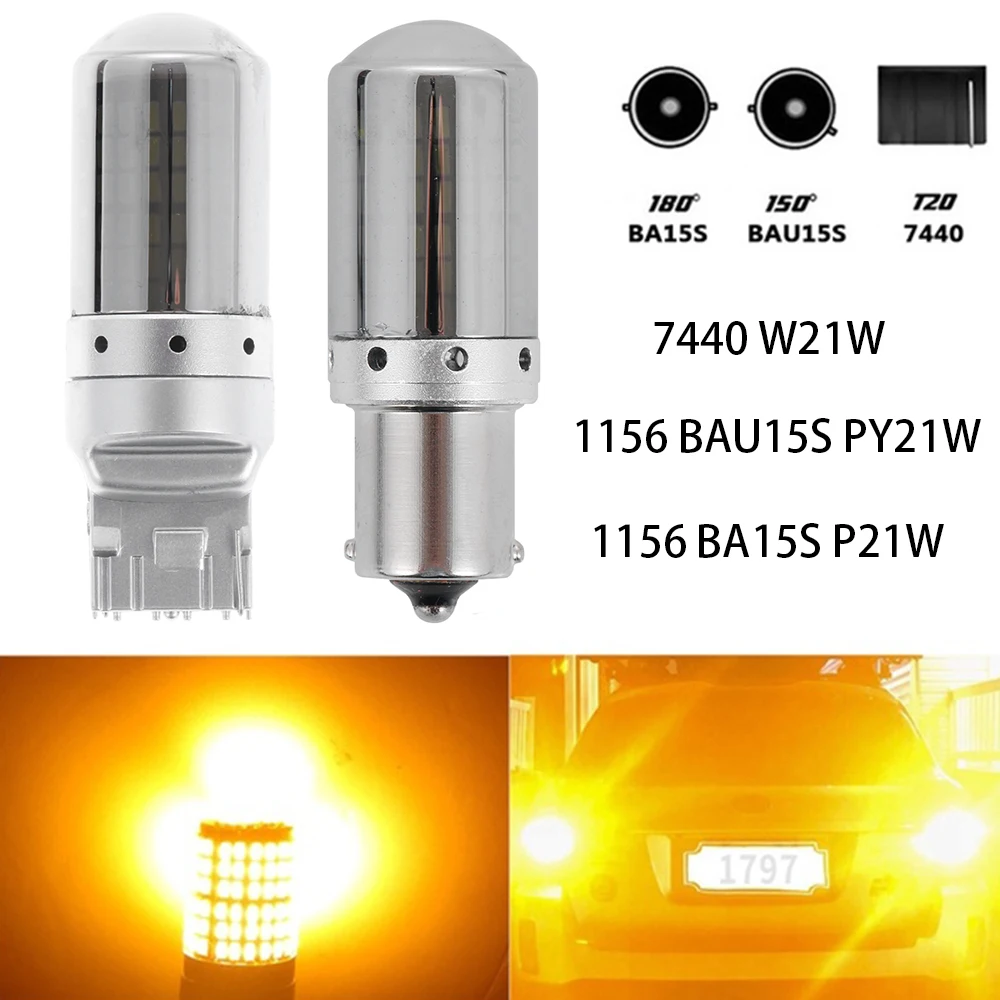 

1Pcs New S25 1156 BA15S P21w BAU15S PY21W T20 LED 7440 W21W W21/5W Bulbs 3014 144smd Car Turn Signal Lights Brake Lamp