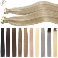 Tess Tape In Human Hair 2.5g/pc Natural Hair Extension Glue Adhesive Seamless Invisible 40pcs 100g 100% Virgin Hair Blonde Ombre