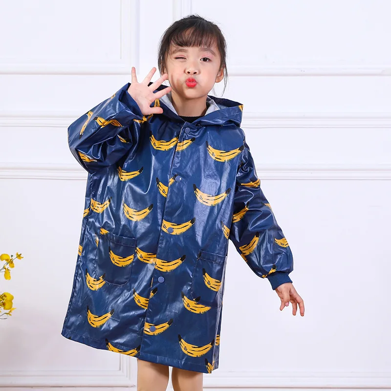 Cartoon Fashion Raincoat Children Raincoat Camping  Rainwear Kids Waterproof Raincoat Rain Suit PU Rain Jacket