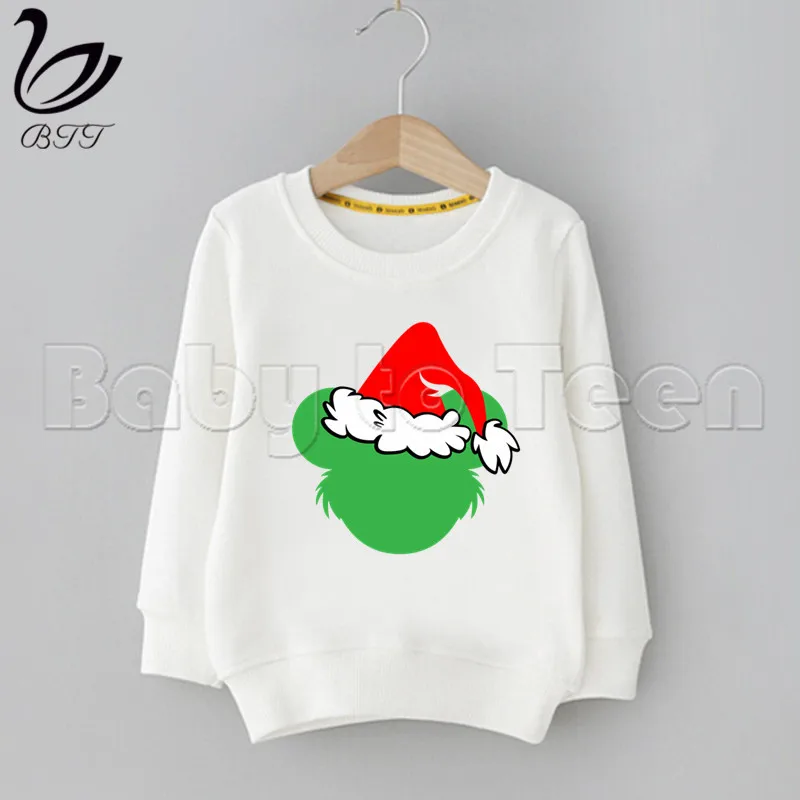Grinch/Детские толстовки с капюшоном и забавным принтом; толстовки с капюшоном для мальчиков; Детский свитер; повседневные толстовки; осенне-зимняя толстовка с капюшоном