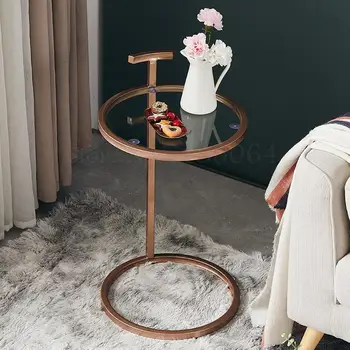 

Nordic Wrought Iron Side Table Metal Small Round Table Sofa Side Table Creative Round Table Bedside Table Simple Small