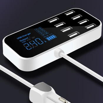 

DC12V-24V 40W 8 USB Output Ports Car Cigar Lighter Mobile Phone Charger Adapter Super Slim USB Charging