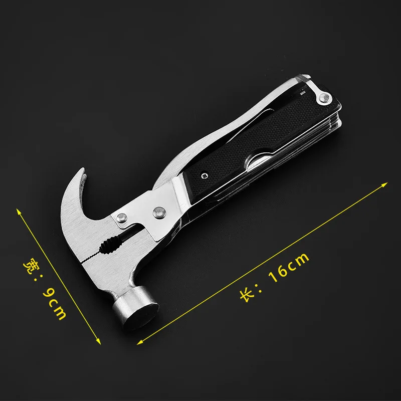 Plastic Handle Stainless Steel Multi-functional Claw Hammer Outdoor Multifunctional Tool