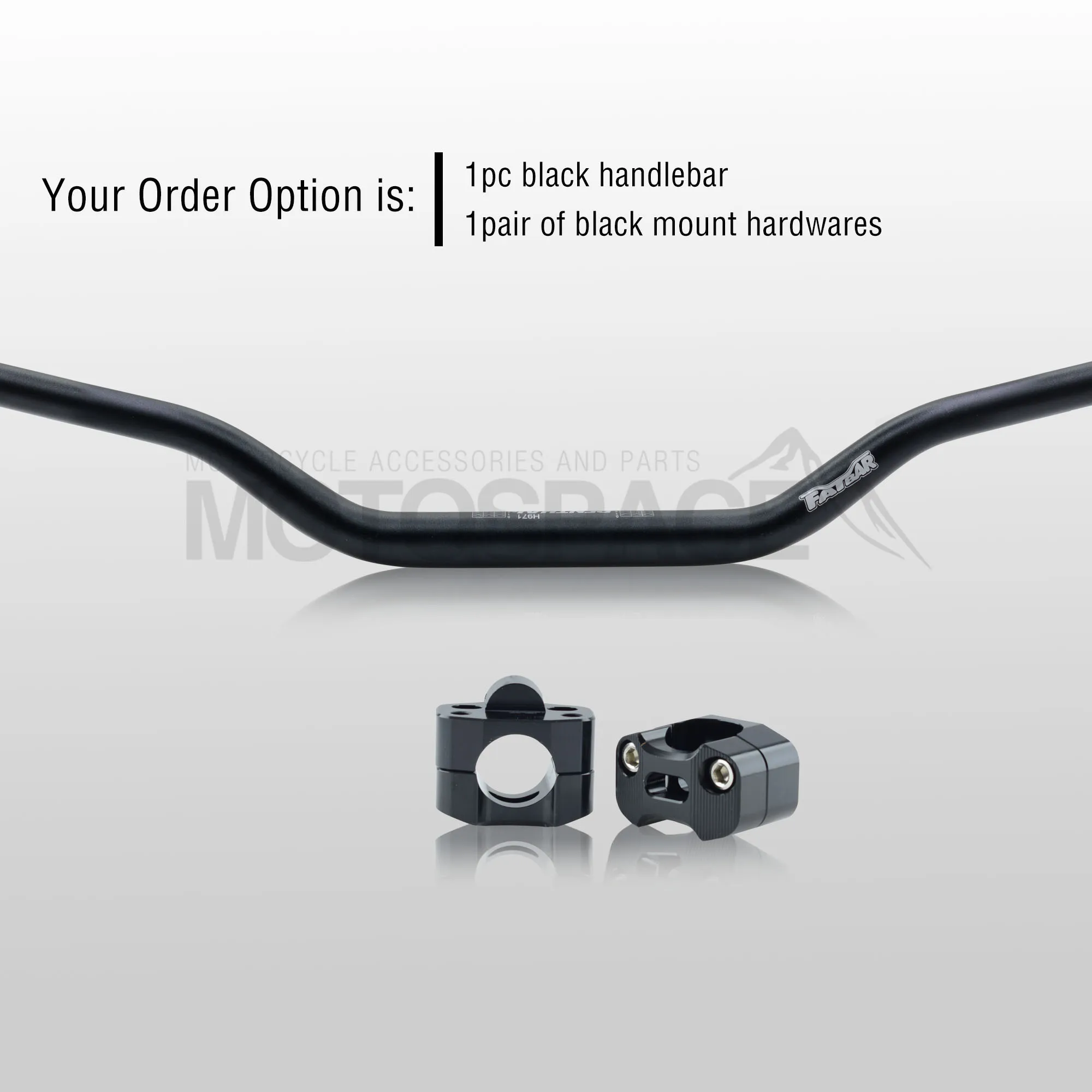 Руль для Pro Taper Pack Bar 1-1/" Renthal Fatbar Колодки Ручки Pit Pro Racing Dirt Pit Bike мотоцикл с адаптер cnc - Цвет: Black Combo2