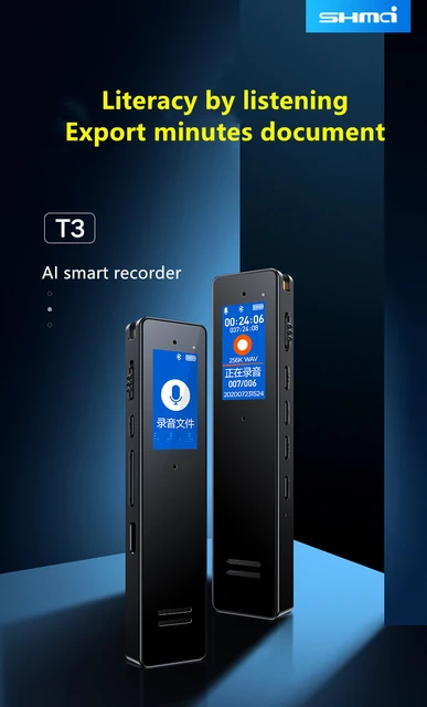Shmci-Grabadora de voz profesional T3, dictáfono con Bluetooth