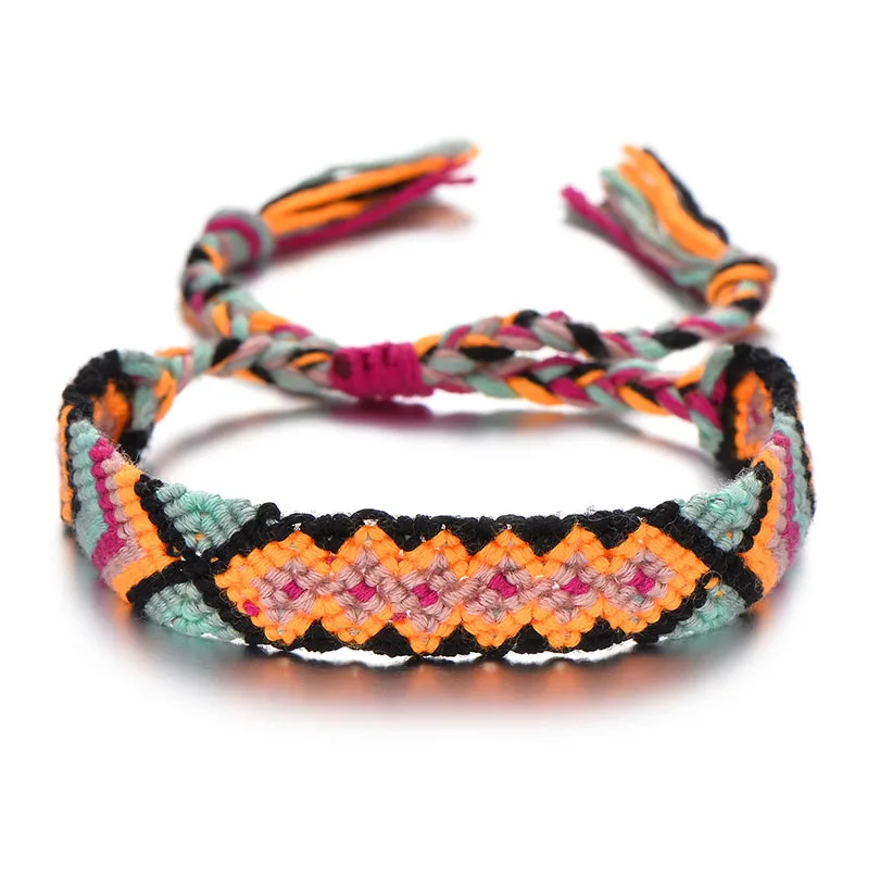 IYOE Богемия Этнические Ручной Работы многоцветная веревочная нить браслет для женщин геометрической формы, в стиле бохо тканые браслеты с подвесками Femme - Окраска металла: 13