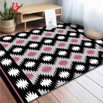 

Bubble Kiss Carpet Home Living Room Decoration Rugs Fashion Pink Brown Diamond Lattice Pattern Non-Slip Area Rug For Bedroom