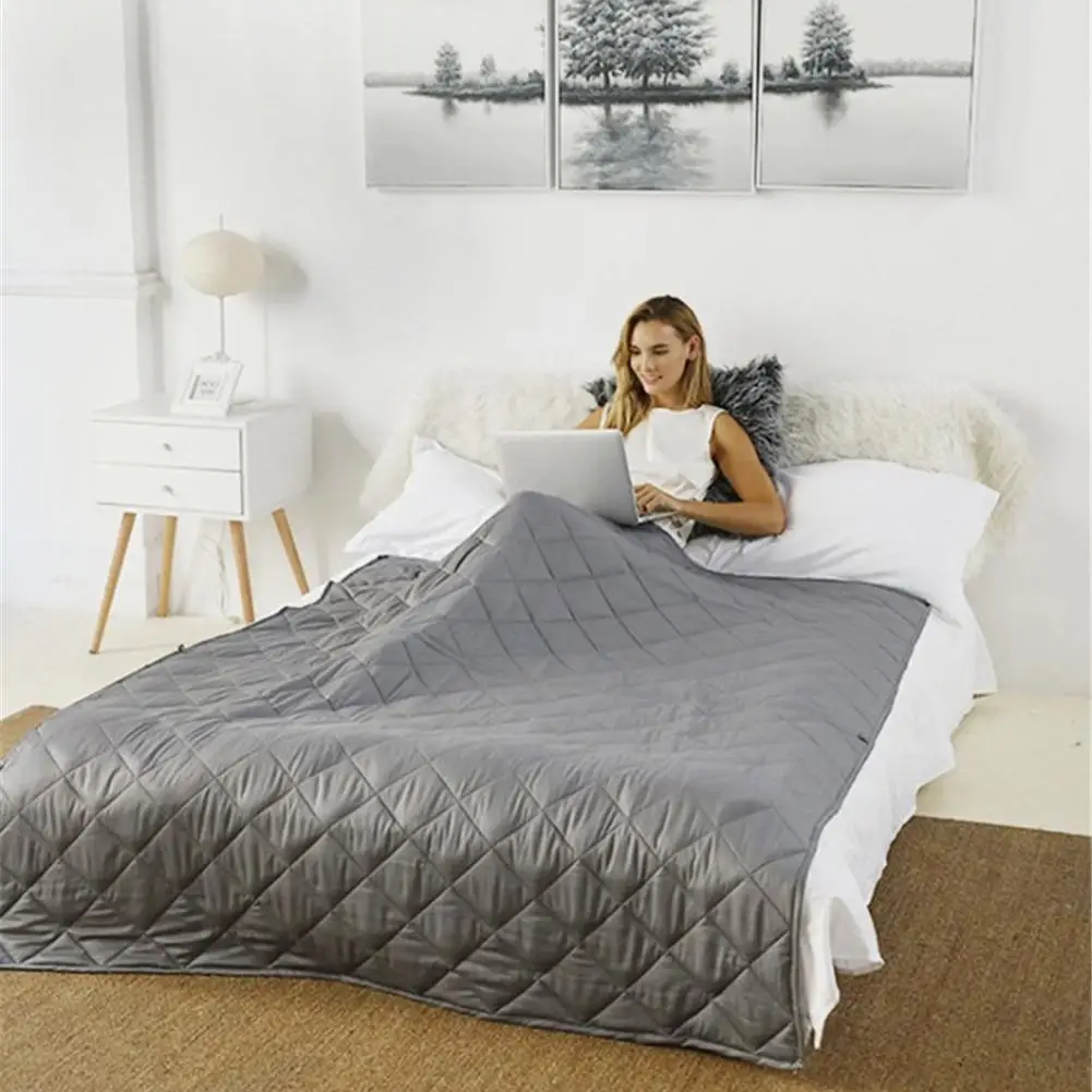 New 7/10/15/20lb 1pcs Cotton Weighted Blanket For Adult Gravity Blankets Decompression Sleep Aid Pressure Weighted Quilt