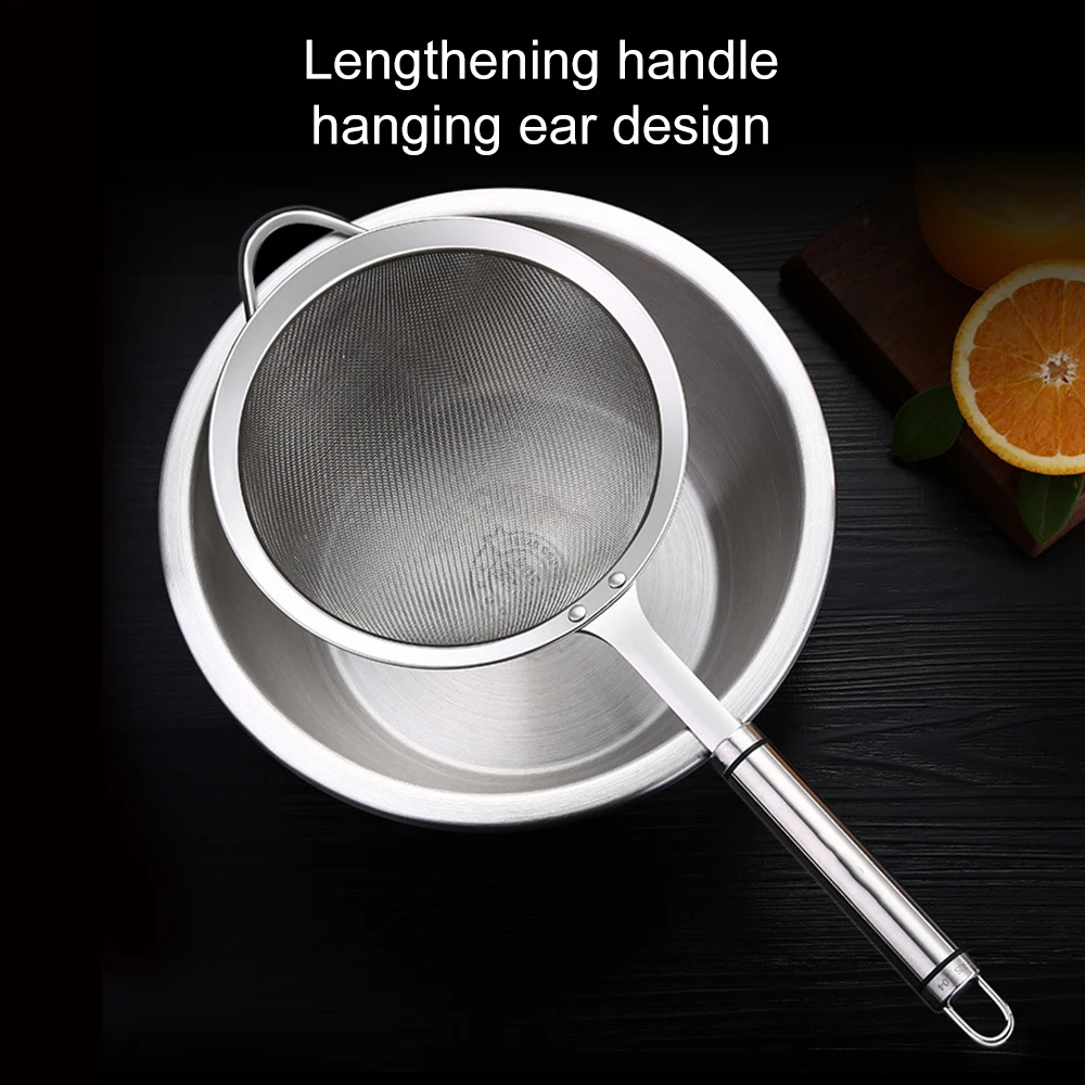 1pcs 304 Stainless Steel Soy Milk Filter Sesame Drug Residue Juice Mesh Sieve Kitchen Filter Colander For Kitchen Supplies
