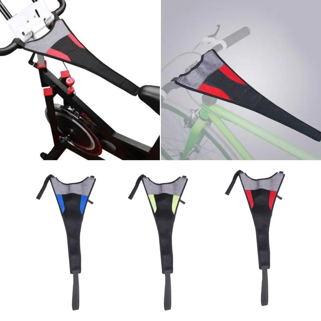 Durable Bike Sweat Cover Catcher Indoor Cycling Sweat Frame Guard Net Accessory Bike Trainer Roller Belt Cycling Home Riding