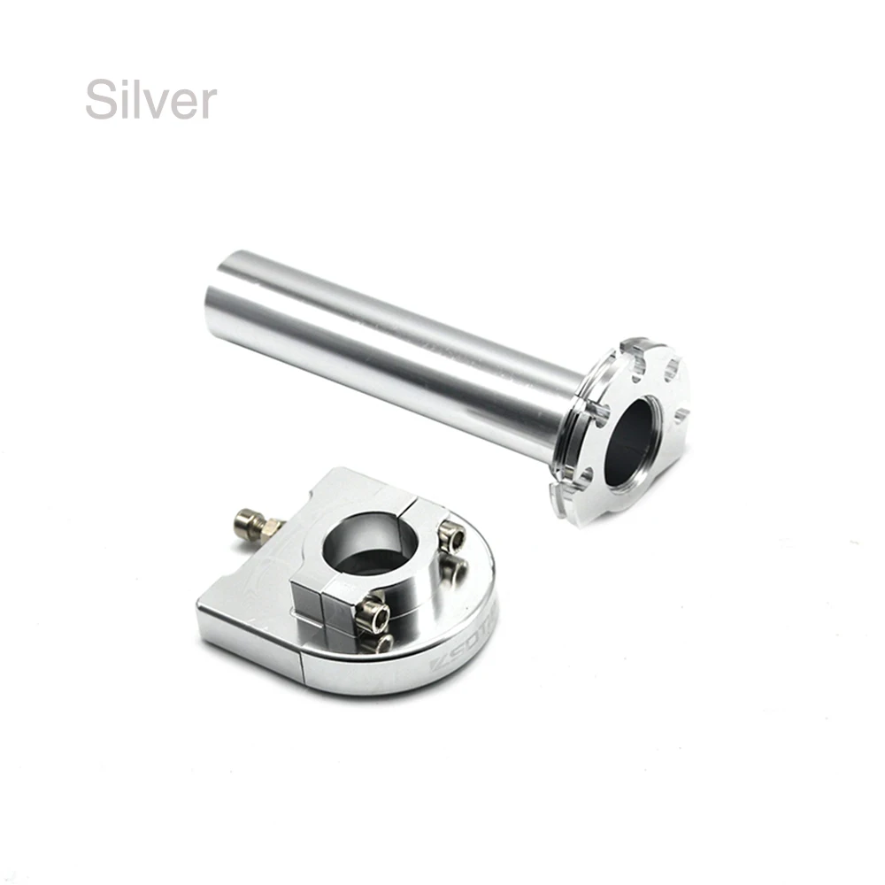 Silver Аксессуары для мотоциклов, ручки для дроссельной заслонки, поворотная газовая ручка для дроссельной заслонки, велосипеды для грязи, ATV UTV 50-160cc 7/8 ''22 мм Handbar - Цвет: Silver